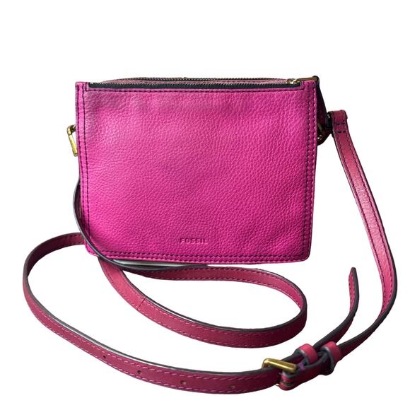 FOSSIL Fuchsia Crossbody - Picture 1 of 7